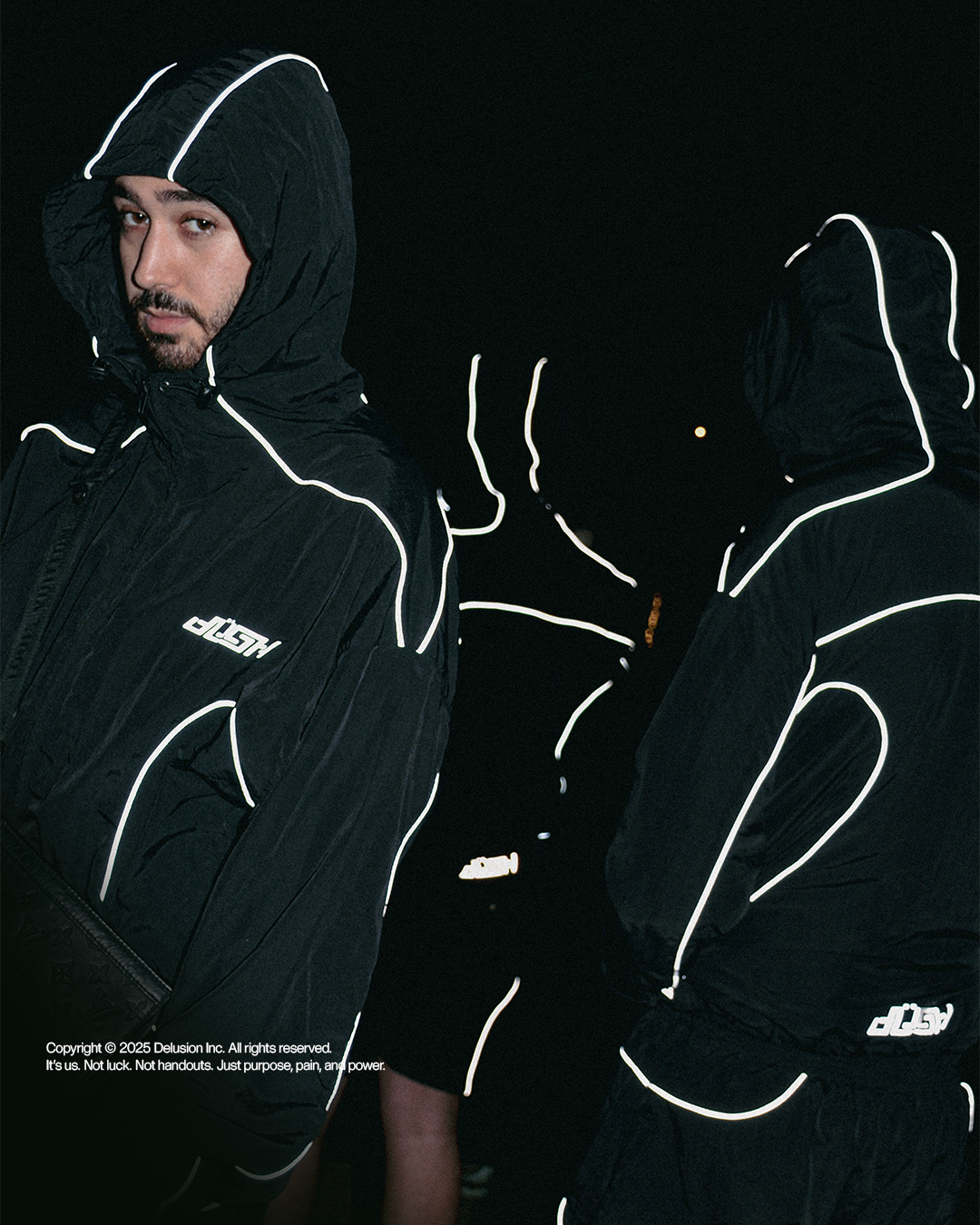 8. "Reflective" Windbreaker Shorts (Black)