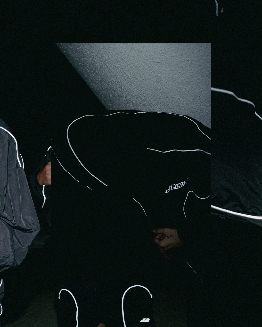 8. "Reflective" Windbreaker Shorts (Black)