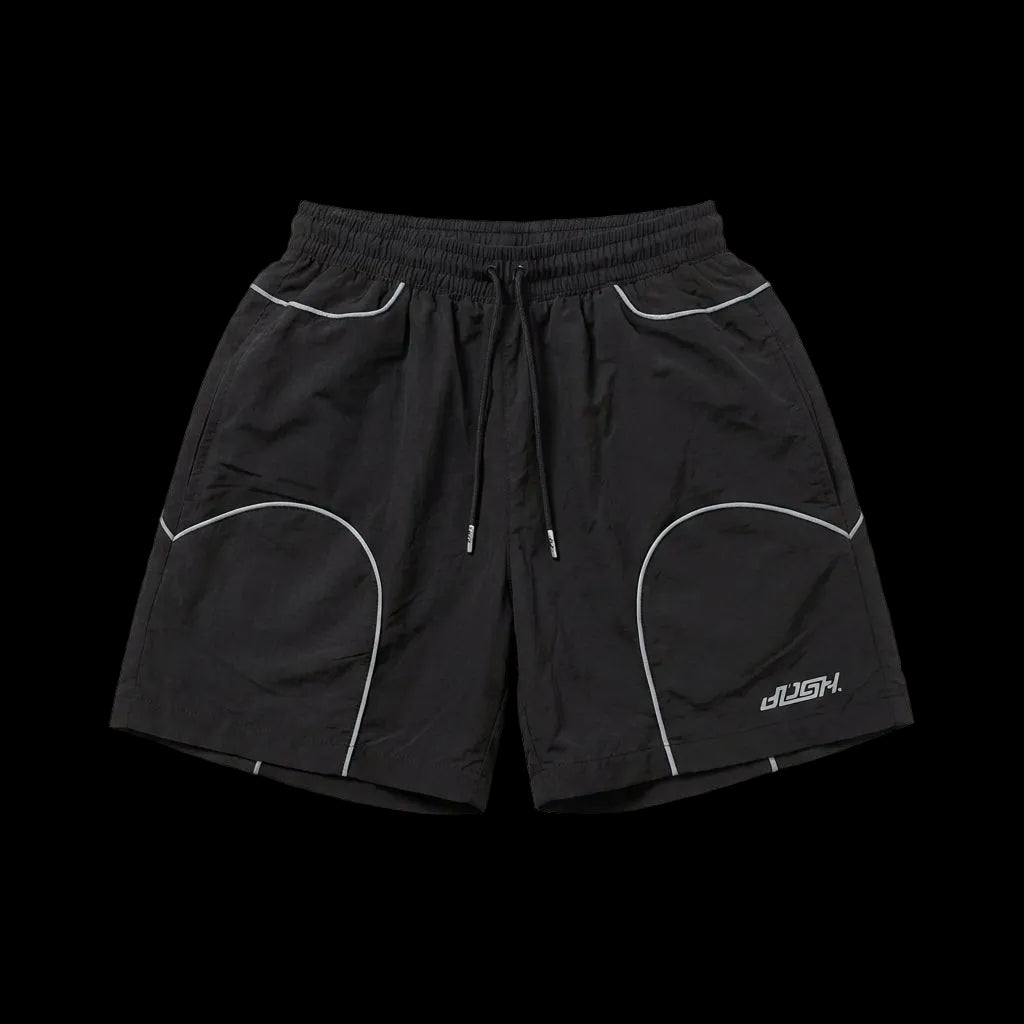 8. "Reflective" Windbreaker Shorts (Black)