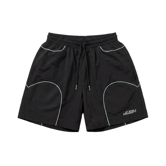 "Reflective" Windbreaker Shorts (Black)